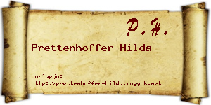 Prettenhoffer Hilda névjegykártya